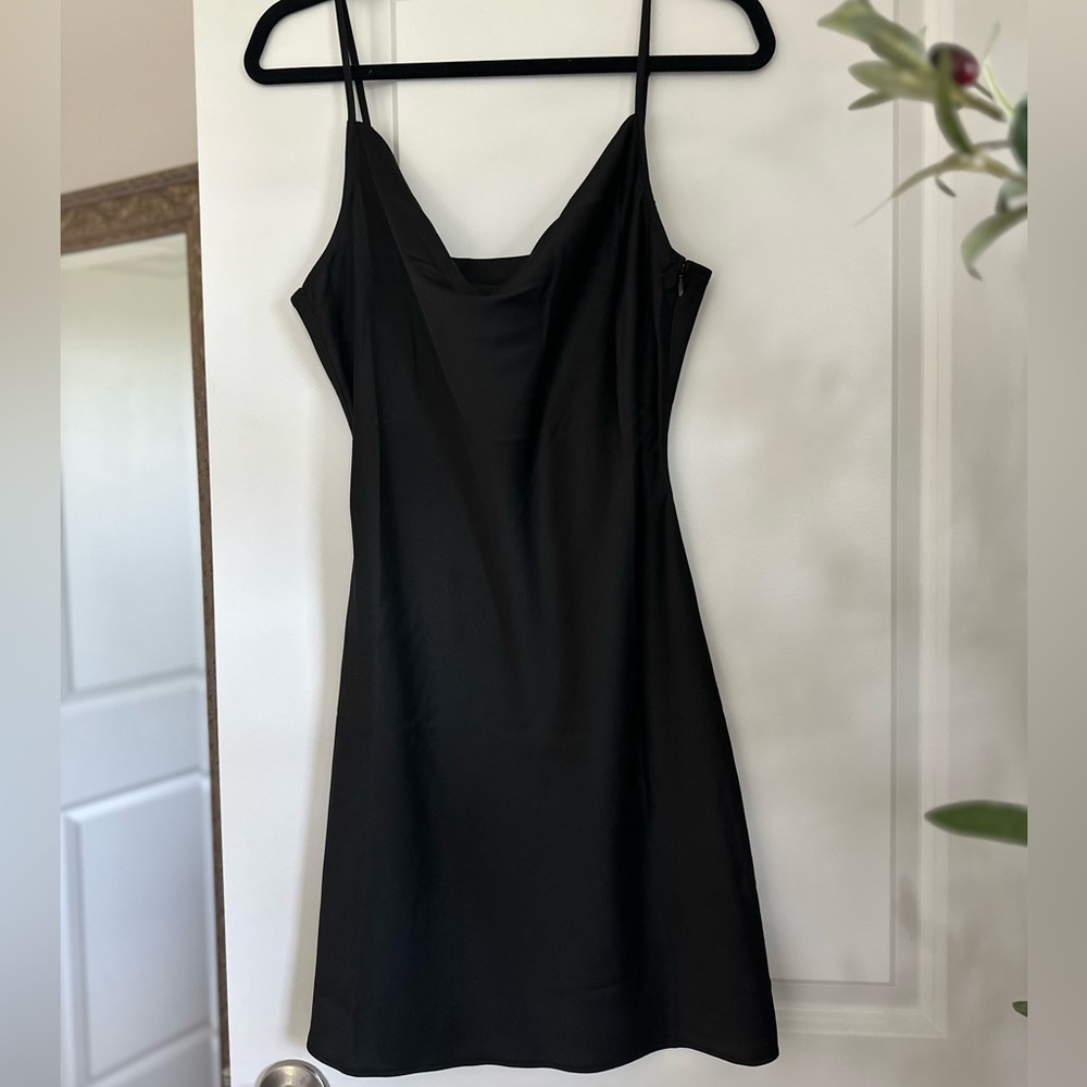 BP. Cowl Neck Satin Minidress | M